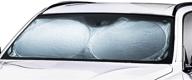 🌞 foldable car sun shade for windshield - window visor reflector shades for ultimate sun protection - best auto accessories for cars, trucks, vans, suvs - foldable windscreen blocker sunshade logo