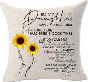 img 1 attached to Daughter Forget Sunflowers Pillowcase Decorative