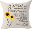 daughter forget sunflowers pillowcase decorative logo