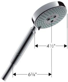 img 4 attached to 🚿 Hansgrohe Raindance S: Easy Install Handheld Shower Head - Modern 3 Spray Options - RainAir, BalanceAir, Whirl - 4-inch Size - Model 28514001