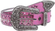 rhinestone metal circle studded leather women's accessories and belts logo