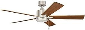 img 2 attached to KICHLER 330243NI, Bowen 60-Inch Brushed Nickel Ceiling Fan