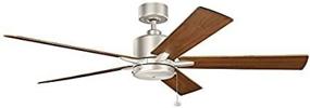 img 1 attached to KICHLER 330243NI, Bowen 60-Inch Brushed Nickel Ceiling Fan