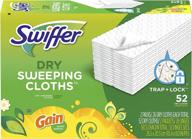 🧹 swiffer sweeper dry sweeping pad multi surface refills - 52 count, gain scent - ideal for dusters floor mop logo