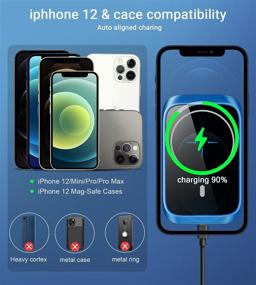 img 2 attached to Ultimate Convenience: 15W Magnetic Wireless Car Charger for iPhone 12/12 Pro/12 Mini/12 Pro Max, Auto-Alignment Car Phone Mount Air Vent Phone Holder Charger Compatible with Mag-Safe Case