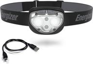 💡 energizer rechargeable led headlamp - water resistant, high brightness, multiple modes - best camping, running, outdoors headlight - emergency light, usb included - black logo