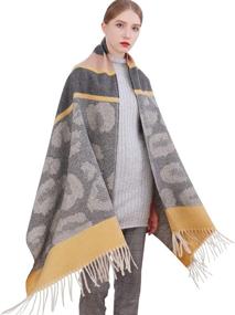 img 4 attached to 🧣 Winter Warmth and Style: RIIQIICHY Women Scarf Pashmina Shawls Wraps Stole with Tassel