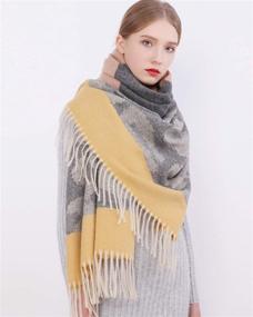 img 3 attached to 🧣 Winter Warmth and Style: RIIQIICHY Women Scarf Pashmina Shawls Wraps Stole with Tassel