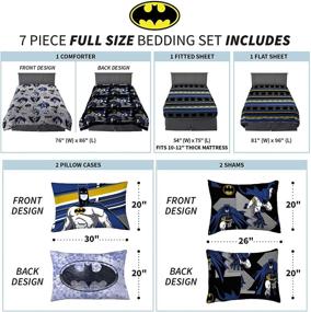 img 1 attached to Franco Bedding Super Comforter Batman Bedding