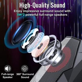 img 3 attached to 🔊 SPKPAL RGB Gaming Speaker - Wired USB PC Computer Speakers 2.0, Stereo Volume Control, Dual Channel Multimedia AUX 3.5mm for Laptop Desktop Tablet Phone Monitors