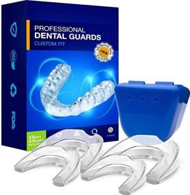 img 1 attached to 🦷 Neomen Mouth Guard: Professional Dental Guard, 2 Sizes, Pack of 4 - Upgraded Night Guard for Teeth Grinding, Bruxism, TMJ & Teeth Clenching