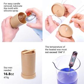 img 2 attached to 🕯️ Cylinder Mold Plastic Candles: Complete Set for Effortless Candle Making