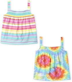 img 1 attached to Childrens Place Rainbow Smocked 2 Pack