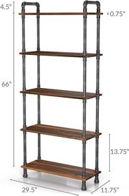 img 2 attached to Barnyard Designs Furniture Industrial Bookshelf