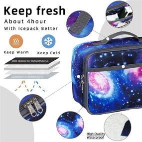img 2 attached to 🌌 Keep Lunch Fresh all Day with the Galaxy Insulated Bento Lunch Box for Kids/Toddler