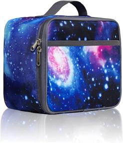 img 4 attached to 🌌 Keep Lunch Fresh all Day with the Galaxy Insulated Bento Lunch Box for Kids/Toddler
