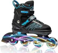 🌟 illuminating iturnglow adjustable inline skates: fun roller skates for kids, adults, girls, boys, men & ladies логотип