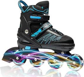 img 4 attached to 🌟 Illuminating ITurnGlow Adjustable Inline Skates: Fun Roller Skates for Kids, Adults, Girls, Boys, Men & Ladies