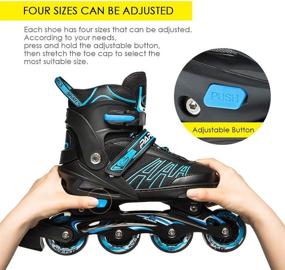 img 3 attached to 🌟 Illuminating ITurnGlow Adjustable Inline Skates: Fun Roller Skates for Kids, Adults, Girls, Boys, Men & Ladies
