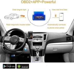 img 2 attached to 🔌 Bluetooth OBD2 Scanner for Android - VertHome OBDII Car Diagnostic Adapter, Check Engine Light Code Reader & Scan Tool