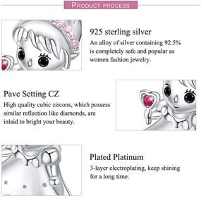 img 2 attached to 925 Sterling Silver Little Princess Bead Charms for Bracelet and Necklace - Forever Queen Little Girl Boy Charms, Ideal Jewelry Gift with Gift Box