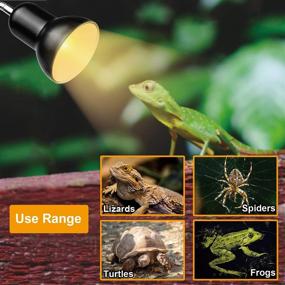 img 2 attached to 🐢 AXNAU Reptile Heat Lamp with Adjustable Switch - Turtle Lamp UVA UVB Reptile Light | 360° Rotatable Aquarium Tank Heating Lamps for Tortoise, Lizard, Snake Terrarium with 2 Bulbs