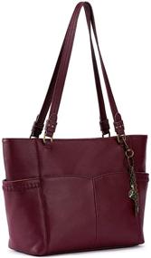 img 3 attached to 👜 Sak Sequoia Black Leather Tote - Women's Handbags and Wallets