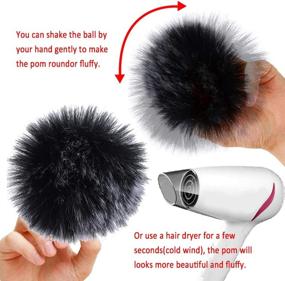 img 1 attached to 🎀 SIQUK 46pcs Faux Fur Pom Pom Balls - DIY Faux Fox Fur Fluffy Pom Pom with Elastic Loop for Hats Scarves Gloves Bags Accessories (23 Assorted Colors, 2pcs per Color)