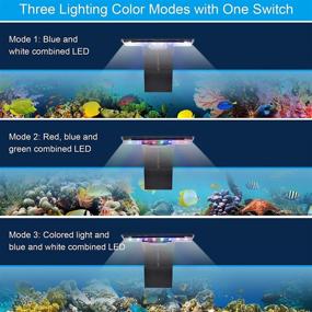 img 1 attached to 🐠 Adjustable WEAVERBIRD LED Aquarium Light for Planted Fish Tank - Three Modes, Clip Lamp, Fits 10 to 15 Inch Tanks