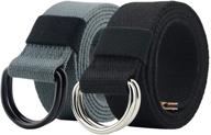 canvas military solid double buckle logo