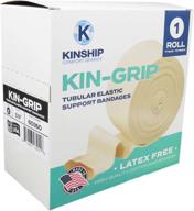 🔒 kingrip latex-free cotton spandex tubular elastic support stockinette bandages: soft and fragile skin protection from kinship comfort brands (size e - 3.5' x 10 meter) логотип