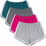 🩳 uratot 4 pack women's cotton yoga sports shorts - ideal for gym, dance & dolphin running activities logo