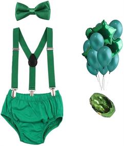 img 4 attached to GUCHOL Birthday Outfit Bloomers Suspenders Boys' Accessories
