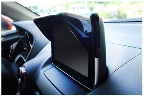 img 1 attached to 🌞 LFOTPP Mazda CX-3 2016-2019 Vehicle Navigator Sunshade Visor - Glare Vision Shield for Mazda, GPS Navigation Sun Hood with Anti-Reflective Technology - Block Sunlight, Reduce Glare