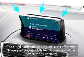 img 4 attached to 🌞 LFOTPP Mazda CX-3 2016-2019 Vehicle Navigator Sunshade Visor - Glare Vision Shield for Mazda, GPS Navigation Sun Hood with Anti-Reflective Technology - Block Sunlight, Reduce Glare
