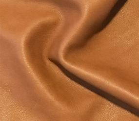 img 2 attached to Lightweight Light Brown Cowhide Upholstery Leather Piece - 2 SF, 12 x 24 inches