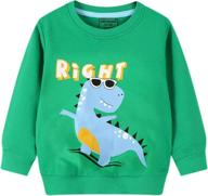 🐘 cute elephant printed boys sweatshirts: toddler cotton pullover tees for outdoor outfit, long sleeve tops logo