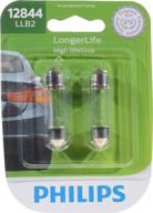 philips 12844 longerlife miniature bulb, 2 pack: enhanced durability for extended lighting needs logo
