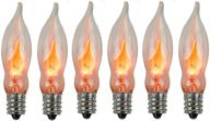 🕯️ holiday joy - crystal clear flame tip candelabra replacement bulbs for electric window candle lamps - ca5 - e12-1 watt - 120 volts (6 pack) логотип