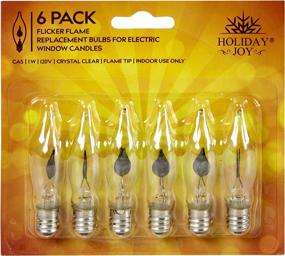 img 3 attached to 🕯️ Holiday Joy - Crystal Clear Flame Tip Candelabra Replacement Bulbs for Electric Window Candle Lamps - CA5 - E12-1 Watt - 120 Volts (6 Pack)