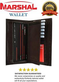 img 3 attached to 👔 Genuine Leather Checkbook Wallet Organizer: The Ultimate Accessory for Men