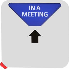 img 1 attached to 🚪 Silver Square Kichwit Privacy Sign - Do Not Disturb, Out of Office, Please Knock, Meeting, Conference - 4.9 Inch Office Sign