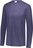 👕 top-quality augusta sportswear men's tri-blend long sleeve crew: ideal athletic apparel for active men logo