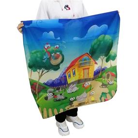 img 3 attached to 🐶 Cartoon Animals KaHot Haircut Salon Cape for Kids: Waterproof Polyester Smock Cover with Snap Closure - Ideal for Styling, Shampooing & Cutting