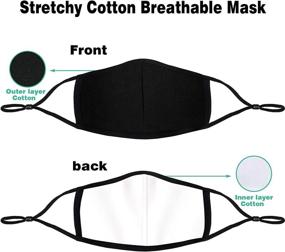 img 1 attached to Cotton Adjustable Washable Reusable Breathable Mask