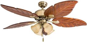 img 4 attached to 🌴 Review: Honeywell Ceiling Fans 50504-01 Royal Palm Ceiling Fan, 52-inch, Aged Brass - Best Features and Performance