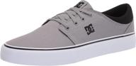 dc trase skate black white men's shoes and athletic logo