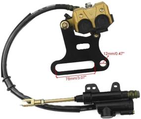 img 3 attached to 🔧 GOOFIT 12mm Rear Hydraulic Caliper Brake Master Cylinder Assy: Ideal Replacement for 70cc - 250cc Quad Dirt Bikes, ATVs, Buggies & Motorcycles