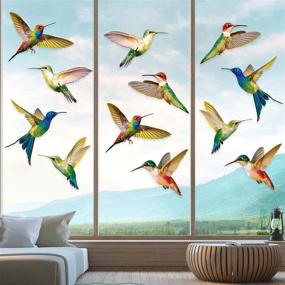 img 1 attached to Blulu Hummingbird Anti Collision Adhesive Stickers Home Decor