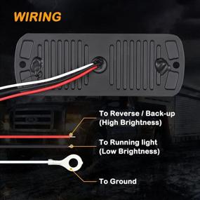 img 1 attached to 2-Pack Aluminum Housing Clear Lens White LED Reverse Backup Running Lights, DOT Compliant Waterproof Surface Mount Lighting for Truck Tractor Jeep RV by AT-HAIHAN